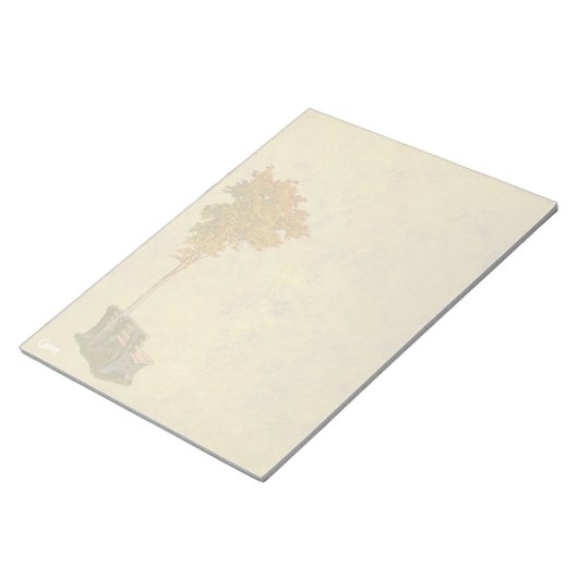 Park Bench Beneath Tree - 11" x 8,5" Notepad Notizblock (angewinkelt)