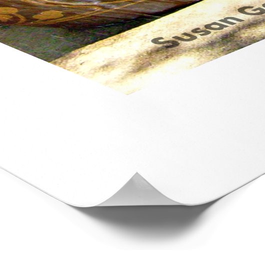 Park Bench Garden Poster (Ecke)