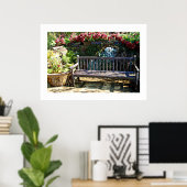 Park Bench Garden Poster (Heimbüro)