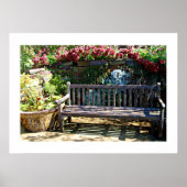 Park Bench Garden Poster (Vorne)