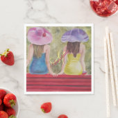 PARK BENCH GIRLFRIENDS MONOGRAM PARTY SERVIETTE (Beispiel)