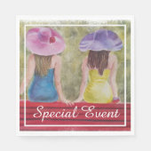 PARK BENCH GIRLFRIENDS PARTY SERVIETTE (Vorderseite)