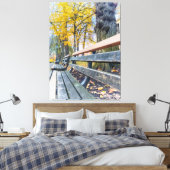 Park Bench im Herbst Landschaft Leinwanddruck (Insitu (Schlafzimmer))