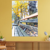Park Bench im Herbst Landschaft Leinwanddruck (Insitu (Wohnzimmer))
