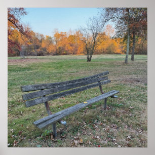 Park Bench im Herbstposter Poster