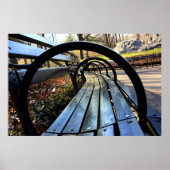 Park Bench in Central Park, NYC Poster (Vorne)