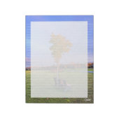 Park Bench Lined - 11" x 8,5" Notepad Notizblock (Rotiert)