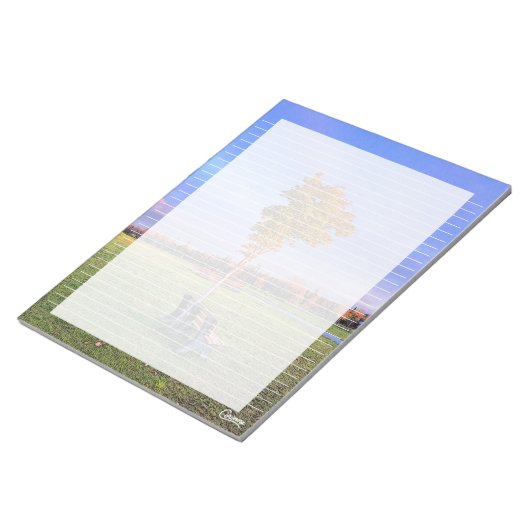 Park Bench Lined - 11" x 8,5" Notepad Notizblock (angewinkelt)