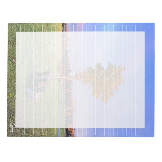 Park Bench Lined - 11" x 8,5" Notepad Notizblock (Vorderseite)