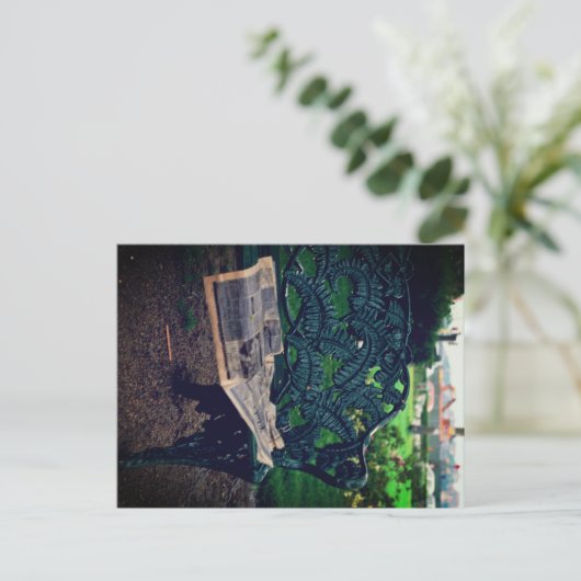 Park Bench Postkarte (Stehend Vorderseite)