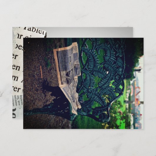 Park Bench Postkarte (Vorne/Hinten)