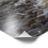 Park-Benz-See im Winter Fotodruck (Ecke)