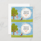 Park Birthday Party Danke für die Karte (Vorne/Hinten)