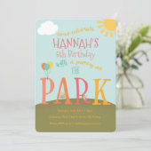 Park Birthday Party Einladung | PARTY (Stehend Vorderseite)