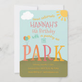 Park Birthday Party Einladung | PARTY (Vorderseite)