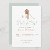 Park Birthday Party Playground Party Einladung (Vorne/Hinten)