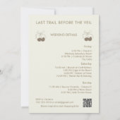 Park Camp Theme Bachelorette Einladung (Rückseite)