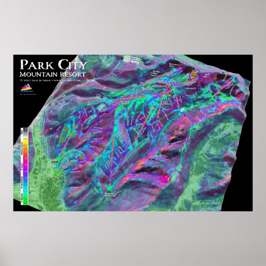 Park City 3dSkiMaps Poster (Vorne)