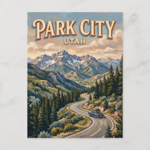Park City Alpenstraßen-Reisender Utah Postkarte