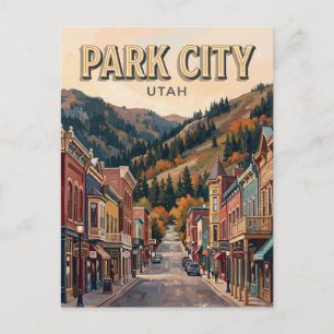 Park City Main Street Utah Postkarte