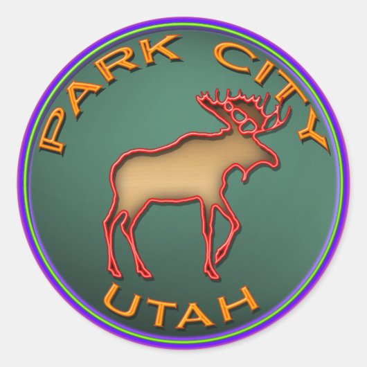 Park City Moose Medallion Sticker (Vorderseite)