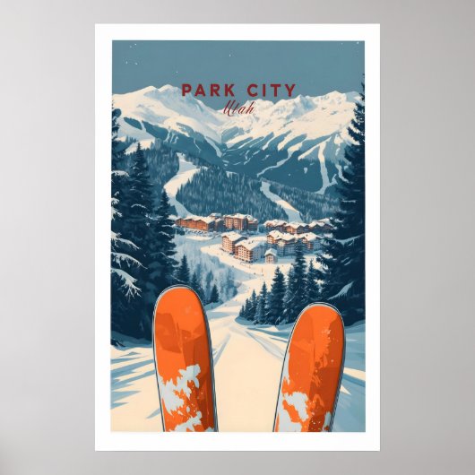 Park City Ski Print 1 Poster (Vorne)