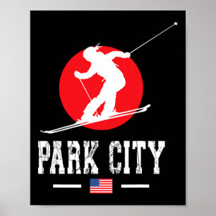 Park City Usa Ski Resort Rocky Mountains Amerikani Poster