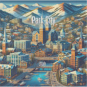 Park City Utah 3 Inch Vinyl Sticker (Vorderseite)