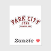Park City, Utah Aufkleber (Blatt)