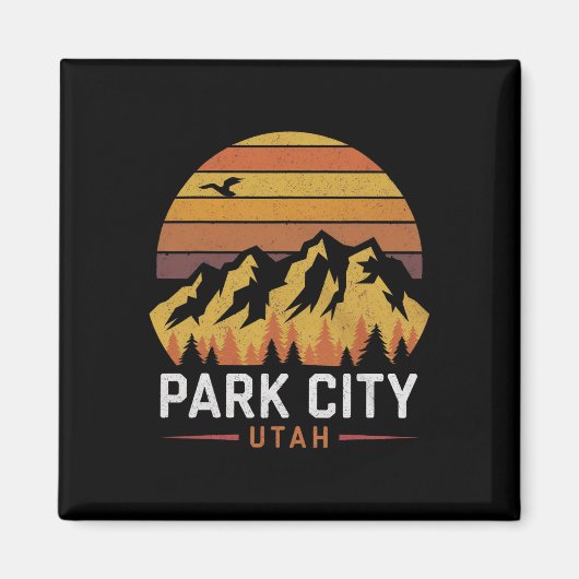 Park City Utah Berge Ski Wandern Camping-Trip S Magnet (Vorne)