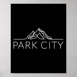 Park City Utah Bergskifahren Snowboarden Poster