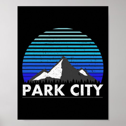Park City Utah Bluebird Day Rocky Mountain Pulver Poster (Vorne)
