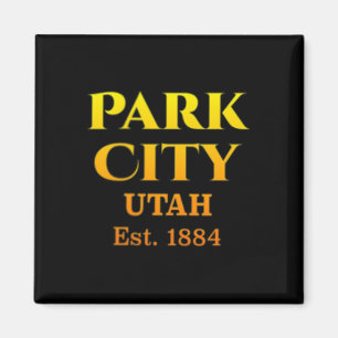 Park City Utah Brusttaschen-Logo Hirsch 2 seitig  Magnet