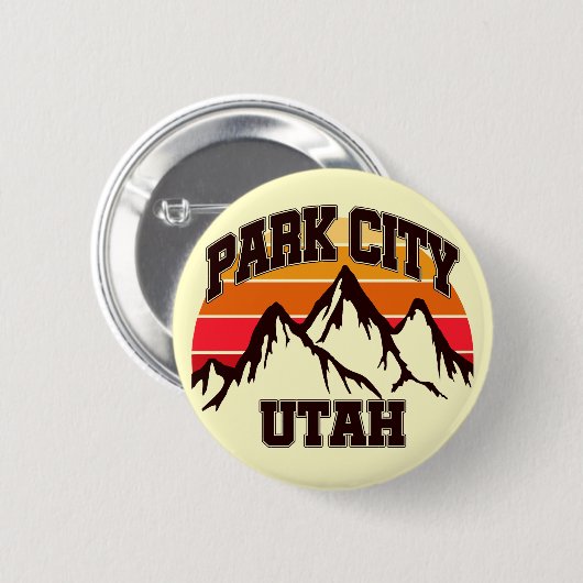 Park City, Utah Button (Vorne & Hinten)