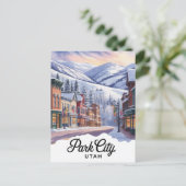 Park City Utah Feiertagspostkarte (Stehend Vorderseite)