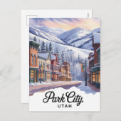 Park City Utah Feiertagspostkarte (Vorne/Hinten)