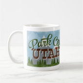 Park City Utah Fun Retro Snowy Mountains Kaffeetasse (Links)