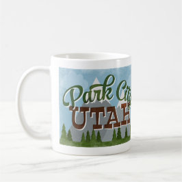 Park City Utah Fun Retro Snowy Mountains Kaffeetasse