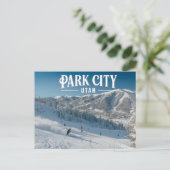  Park City Utah Fun Skiing Snowy Mountains Postkarte (Stehend Vorderseite)