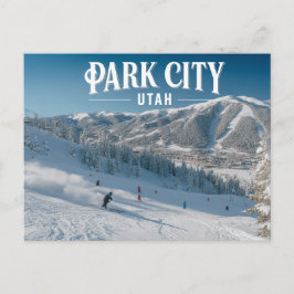  Park City Utah Fun Skiing Snowy Mountains Postkarte