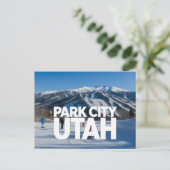  Park City Utah Fun Vintage Snowy Mountains Postkarte (Stehend Vorderseite)