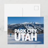  Park City Utah Fun Vintage Snowy Mountains Postkarte (Vorne/Hinten)
