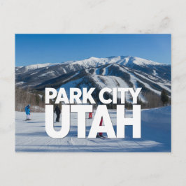  Park City Utah Fun Vintage Snowy Mountains Postkarte