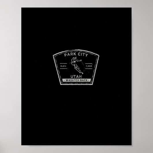 Park City Utah Long Sleeve Snow Ski S Poster (Vorne)