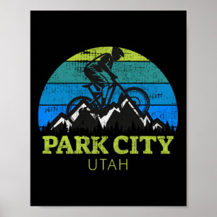Park City Utah Mountainbiken Mtb Reise Urlaub Poster