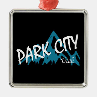 Park City Utah Mountains Ornament Aus Metall