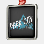 Park City Utah Mountains Ornament Aus Metall (Links)