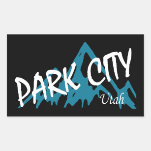 Park City Utah Mountains Rechteckiger Aufkleber