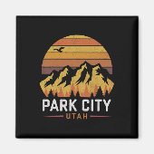 Park City Utah Mountains Ski Hiking Camping Trip S Magnet (Vorne)
