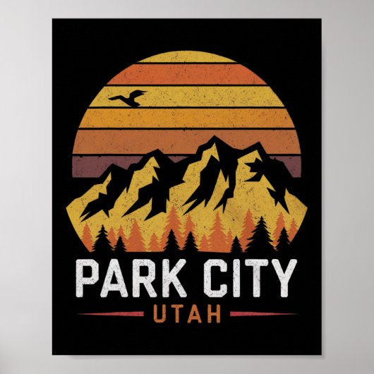 Park City Utah Mountains Ski Hiking Camping Trip S Poster (Vorne)